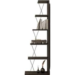 Βιβλιοθήκη 24mall Talos από Ξύλο/Μέταλλο 50x22x150 cm - Ανθρακί/Μαύρο