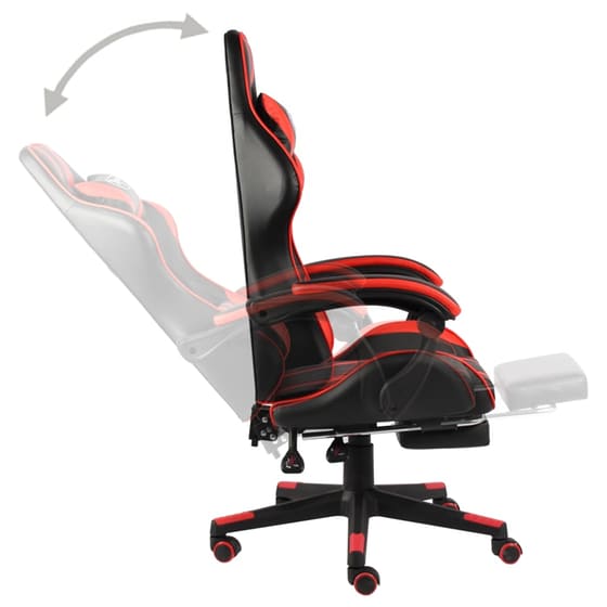 Gaming Καρέκλα VidaXL Racing από Τεχνητό Δέρμα - Μαύρο/Κόκκινο image 3