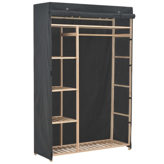Ντουλάπα Vidaxl με 5 Ράφια Υφασμάτινη 110x40x170 cm - Γκρι image 0