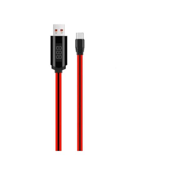 Καλώδιο δεδομένων Hoco U29 LED Display Usb to Lightning 1.2m - Red image 1
