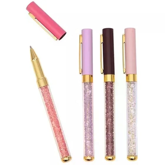 Στυλό Διαρκείας Moses Glitter Διάφανο Μπλε (1 Τεμάχιο) image 0