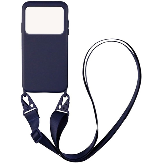 Θήκη Xiaomi Poco X4 Pro 5G - My Colors Carryhang Liquid Silicone Strap - Μπλε Σκούρο image 0