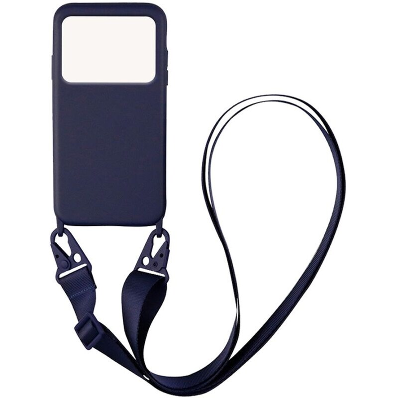 Θήκη Xiaomi Poco X4 Pro 5G - My Colors Carryhang Liquid Silicone Strap - Μπλε Σκούρο