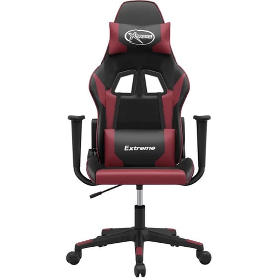 Καρέκλα Gaming VIDAXL 345452 με Ρυθμιζόμενα Μπράτσα από Τεχνητό Δέρμα - Μαύρο / Κόκκινο image 2