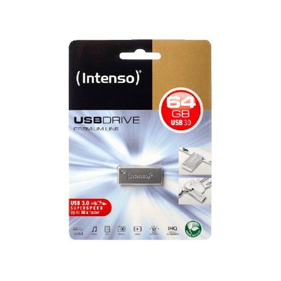 USB Stick Intenso Premium 64GB USB 3.0 3534490 Ασημί image 3