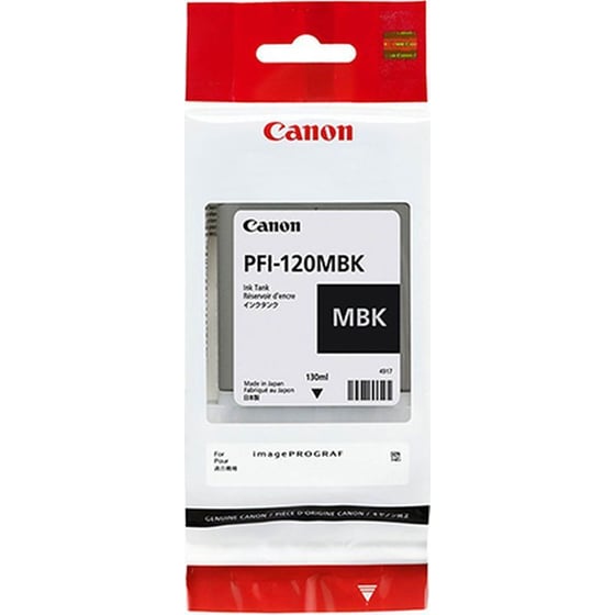 Canon PFI-120MBK Μαύρο Matte Μελάνι Εκτυπωτή 2884C001 image 1
