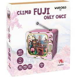 Παζλ 3D Ξύλινο Vintage TV: Climb Fuji Only Once