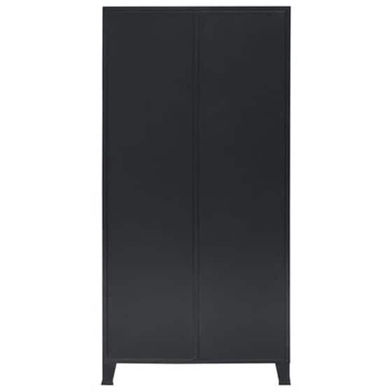 Δίφυλλη Ντουλάπα Vidaxl Μεταλλική 90x40x180cm - Μαύρο image 2