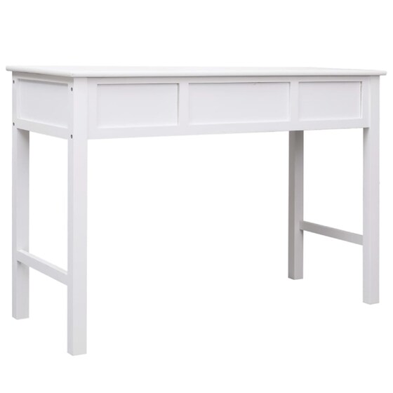 Γραφείο με Συρτάρια VidaXL από Ξύλο 110x45cm - Λευκό image 3