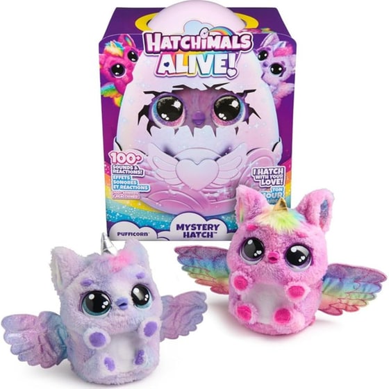 Spin Master Hatchimals Alive Mystery Hatch Pufficorn (2 Σχέδια) image 0