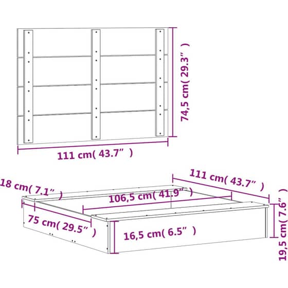 VidaXL Αμμοδόχος με Κάλυμμα 111x111x19.5cm Ξύλινη - Λευκό image 9