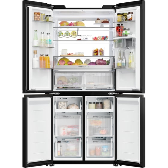 HAIER HCKR7819DWGB Total No Frost 459 Lt Μαύρο Ψυγείο Ντουλάπα image 4