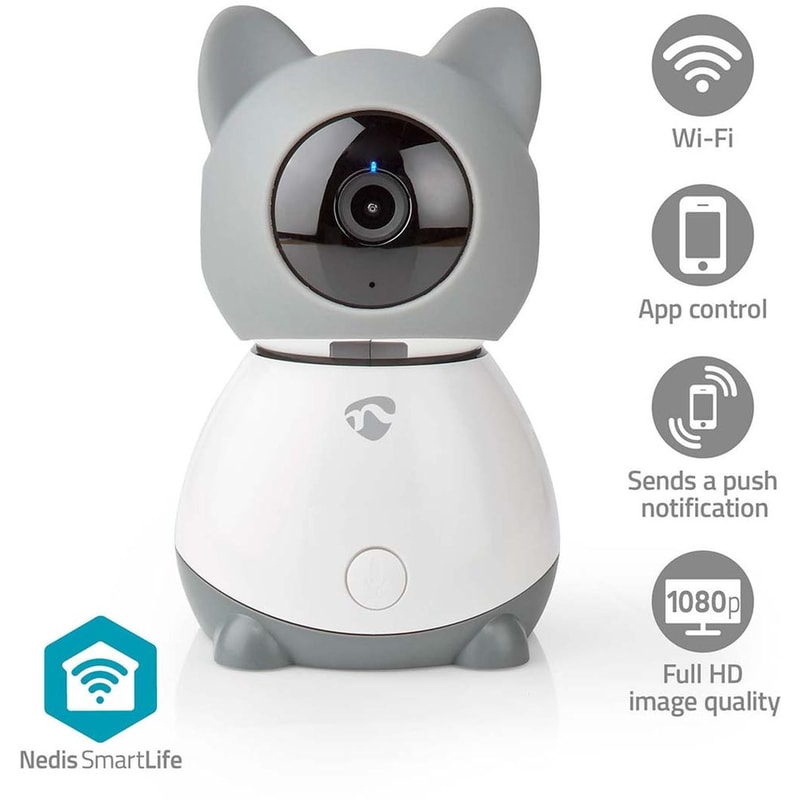 Ασύρματη IP Camera Nedis SmartLife Indoor Camera Full HD Επιτραπέζια με Λειτουργία Pan Tilt