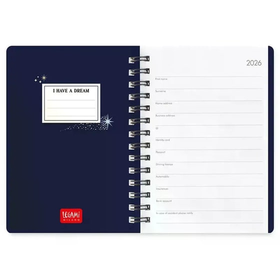 Ημερολόγιο Εβδομαδιαίο Legami 2026 12Μ Small Spiral Stars image 3