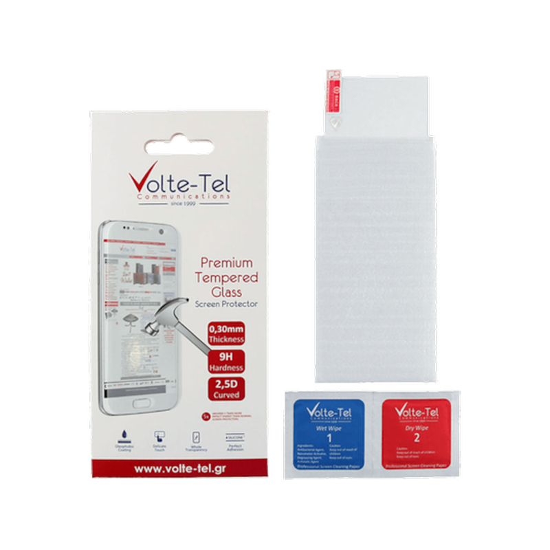 Προστατευτικό οθόνης MLS Phab - Volte-tel Tempered Glass 9H 0.3mm 2.5D Full Glue
