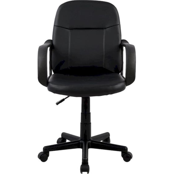 Καρέκλα Γραφείου ArteLibre Aba από Τεχνητό Δέρμα - Μαύρη image 2