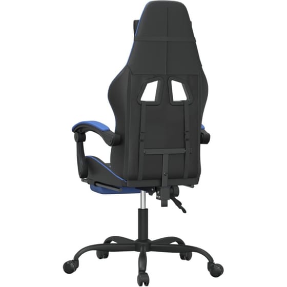 Καρέκλα Gaming VIDAXL 3143854 με Υποπόδιο από Τεχνητό Δέρμα - Μαύρο image 1