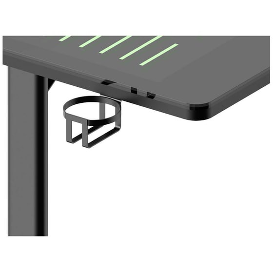 Γραφείο Gaming Deltaco από Σκληρυμένο Γυαλί DT420 140x75cm - Μαύρο image 1