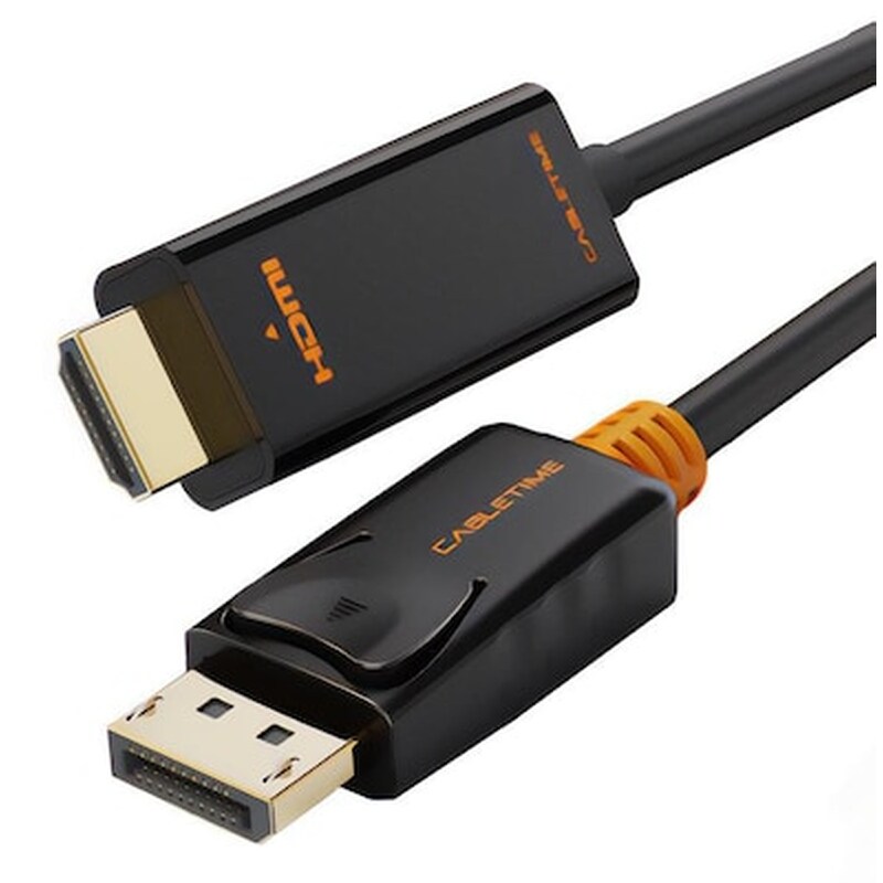 Cabletime Καλώδιο Displayport Σε Hdmi Av585, 1080p, 1.8m, Μαύρο