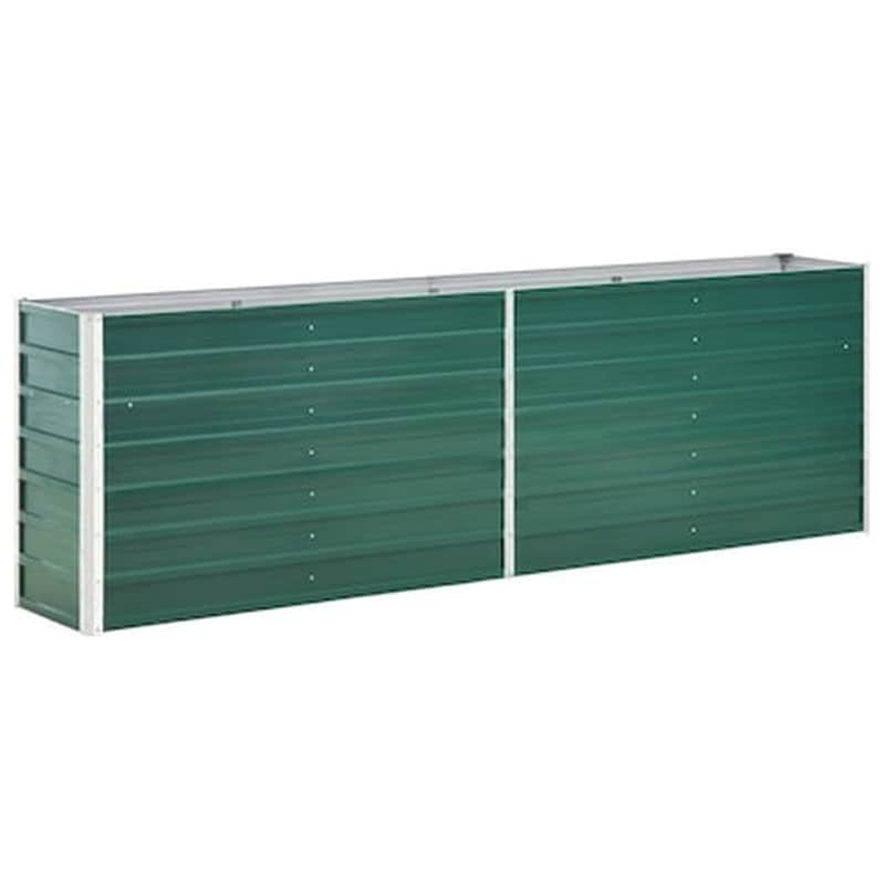 Vidaxl Ζαρντινιέρα Κήπου Πράσινη 240x40x77 Εκ. Γαλβανισμένος Χάλυβας