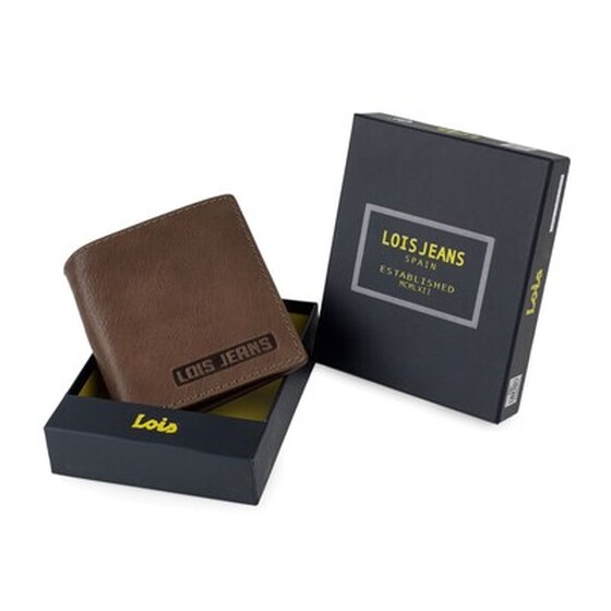 Πορτοφόλι Ανδρικό Δερμάτινο Lois Καφέ Ανοιχτό image 4