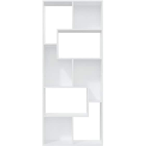 Βιβλιοθήκη VidaXL από Μοριοσανίδα 67x24x161 cm - Λευκό image 4