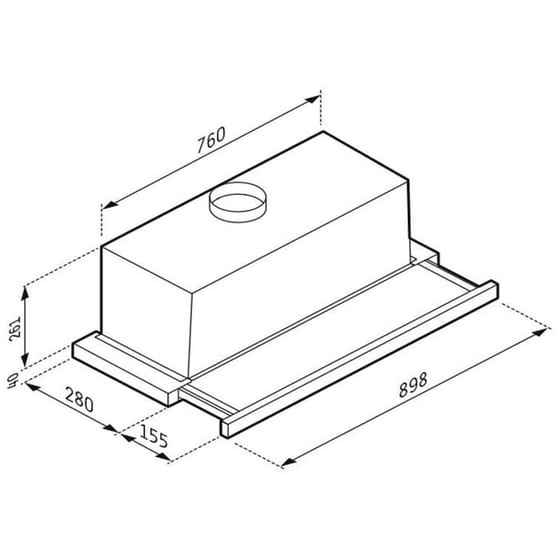 PYRAMIS Essential Turbo 90cm Inox Απορροφητήρας Συρόμενος image 1