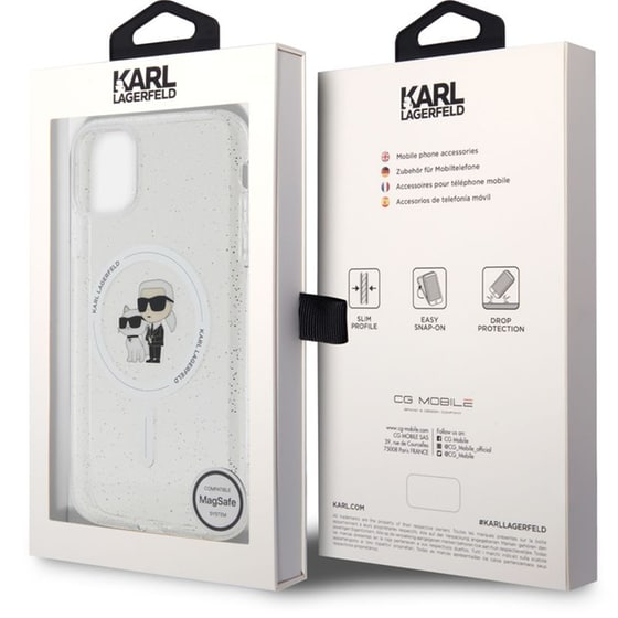 Karl Lagerfeld Magsafe Ringstand Case Iml Karl Choupette Θήκη Προστασίας Από Σκληρό Πλαστικό Για Iphone 11 (clear – Klhmn61hgkcnot) image 1