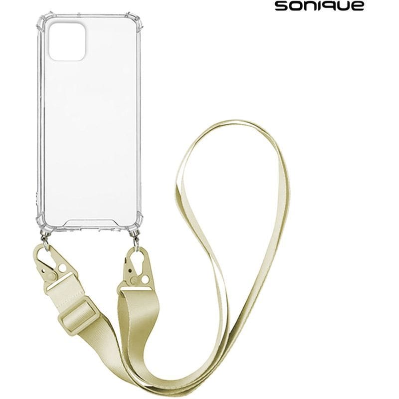 Θήκη Apple iPhone 11 - Sonique με Strap Armor Clear - Μπεζ