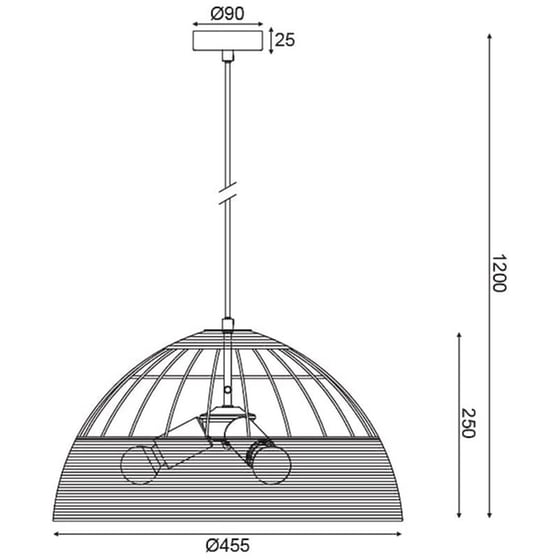 Φωτιστικό Οροφής Τρίφωτο Aca Zorbas Gn20p346wh από Ρατάν - Λευκό/Φυσικό image 1