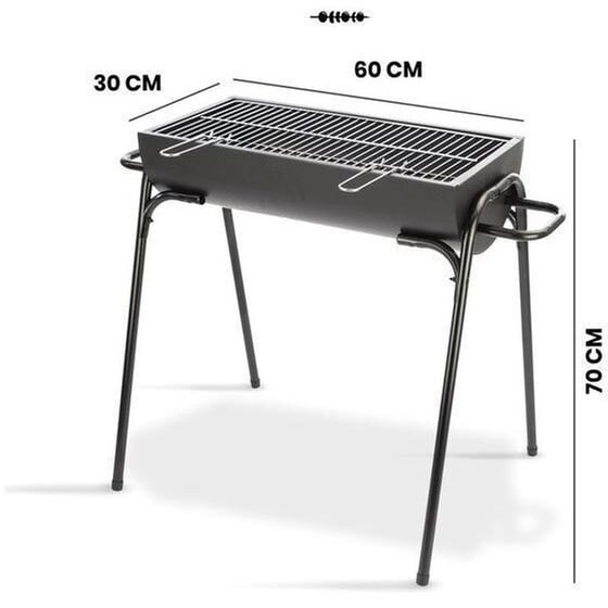 ARIA TRADE X85000050 Μαύρο Ψησταριά Κάρβουνου image 3