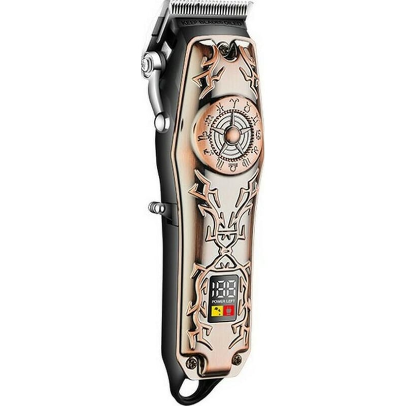 KEMEI ΚΕΜΕΙ KM-2617 Κουρευτική Μηχανή Επαναφορτιζόμενη Καφέ