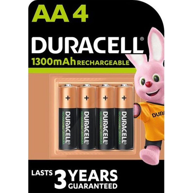 Επαναφορτιζόμενες Μπαταρίες Duracell 4x AA 1300mAh - (81418230)