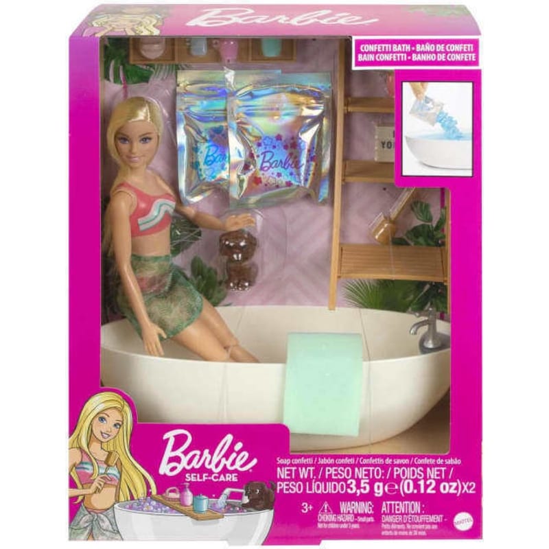MATTEL Mattel Barbie: Wellness - Μπάνιο Με Κομφετί Τζακουζι (HKT92)