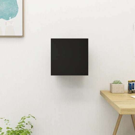 Έπιπλο Τηλεόρασης VidaXL από Μοριοσανίδα 30.5x30x30 cm - Μαύρο image 2
