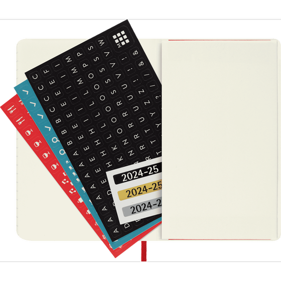 Ακαδημαϊκό Ημερολόγιο Εβδομαδιαίο Moleskine 2024-25 18Μ Pocket Scar. Red Soft image 4
