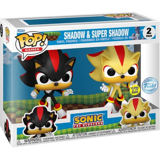 Φιγούρες Funko Pop! Sonic The Hedgehog - Shadow And Super Shadow (gitd) 2-pack (exclusive) image 1