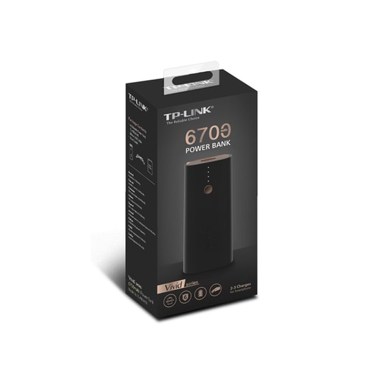 Powerbank TPLink 6700 mAh 2.4A Μαύρο (TLPBG6700) image 4