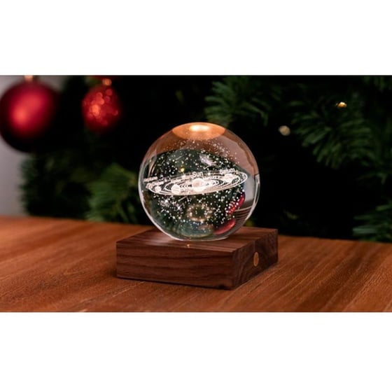 Κρυστάλλινη Σφαίρα Gingko 3D Laser Solar System image 3