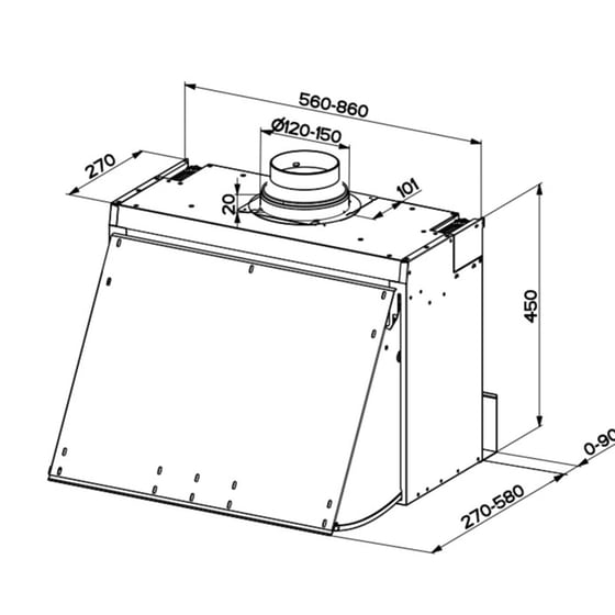 FABER 106/45 Plus A60 Απορροφητήρας Πτυσσόμενος 60 cm Καφέ image 1
