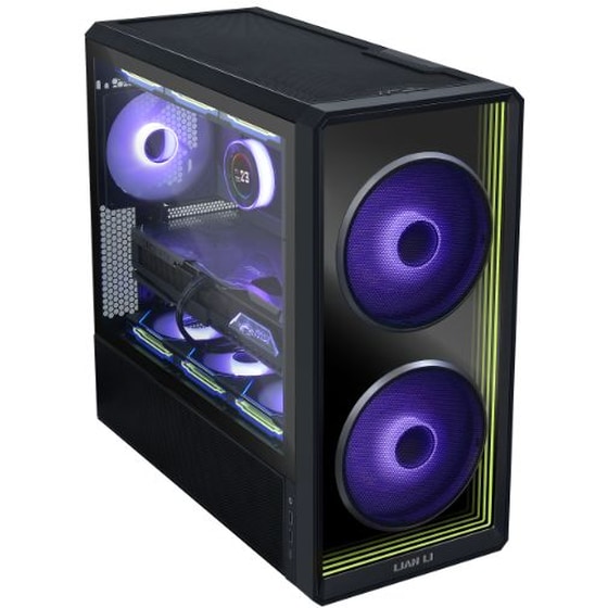 Κουτί Desktop Lian Li Lancool 217 INF Gaming Midi Tower με Πλαϊνό Παράθυρο και ARGB Φωτισμό - Black image 1