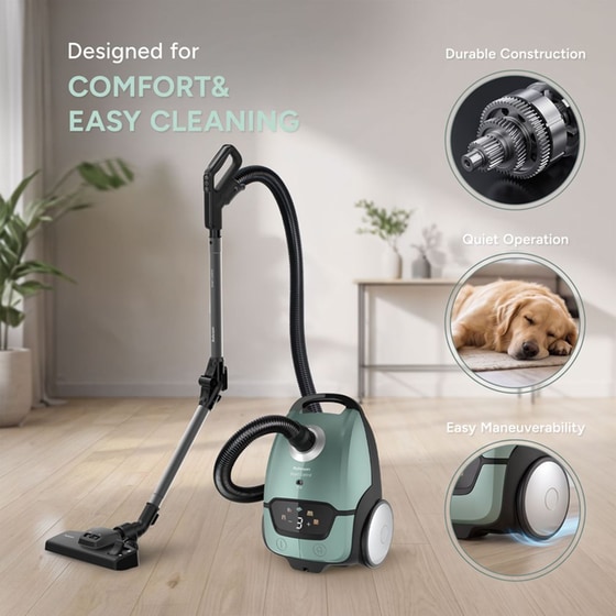 ROHNSON R-1565 με Σακούλα 4 L 900 W Πράσινο Ηλεκτρική Σκούπα image 13