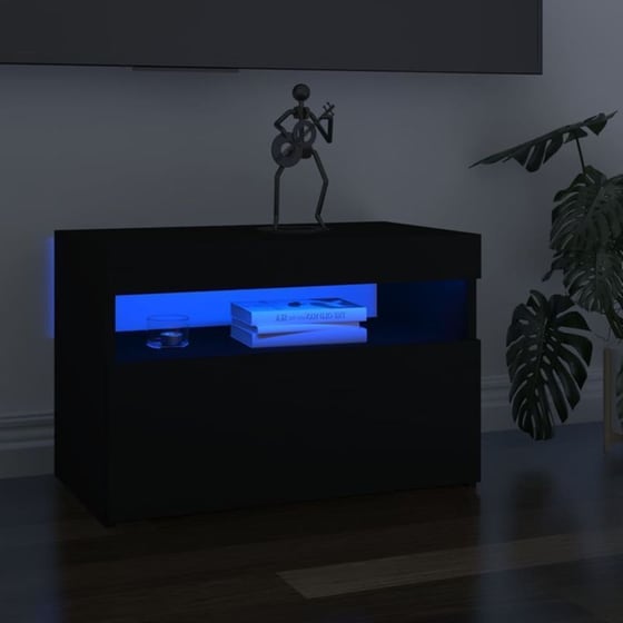 Έπιπλα Τηλεόρασης VidaXL Μοριοσανίδα 2 Τμχ 60x35x40cm - Μαύρο image 2
