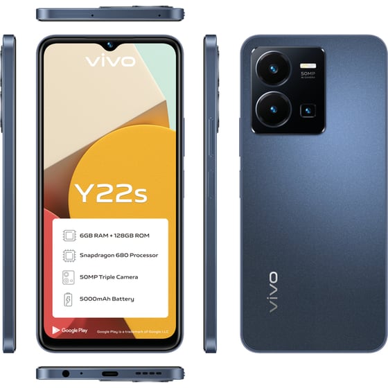 Vivo Y22S 128GB Dual Sim - Starlit Blue image 5