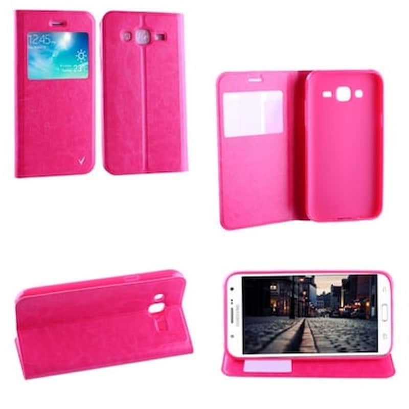 J500 GLX J5 LTHR-TPU VIEW BK STD PINK