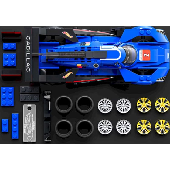 Mattel Hot Wheels Brick Shop Σετ Κατασκευής Speed Series Cadillac Project GTP Hypercar 1:32 (236 Κομμάτια) (JFR89) image 3