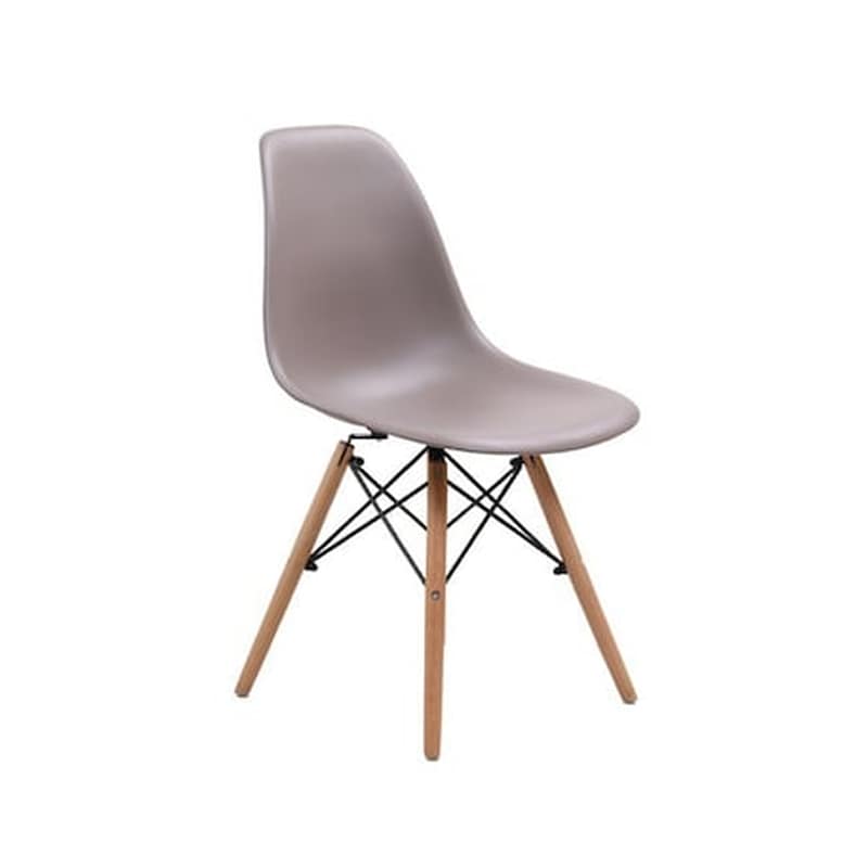 WOODWELL Καρέκλα Woodwell Pp Με Ξύλινα Πόδια Σετ 4 Τμχ - Μπεζ