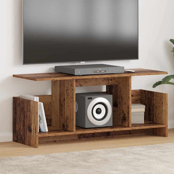 Έπιπλο Τηλεόρασης VidaXL 102 x 35 x 45 cm - Παλαιωμένο Ξύλο image 2