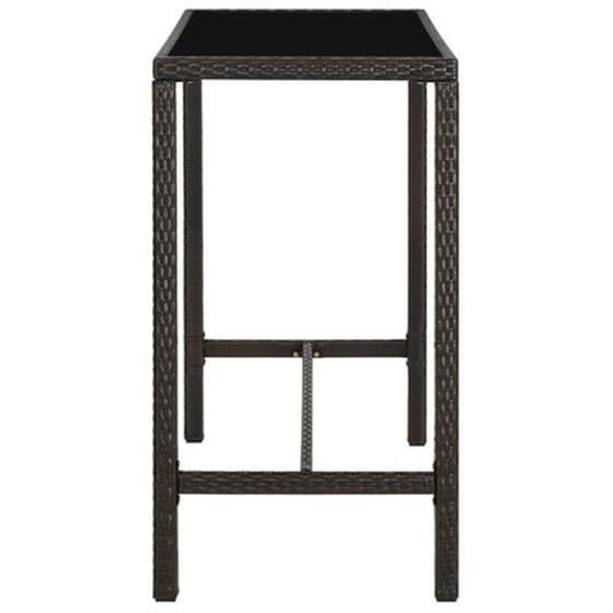 Vidaxl Σετ Επίπλων Μπαρ Κήπου 5 Τεμαχίων Καφέ Από Συνθετικό Ρατάν image 4