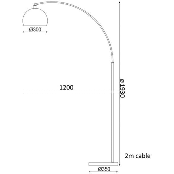 Φωτιστικό Δαπέδου Aca Matilda από Μέταλλο/Μάρμαρο 35x120x193 cm - Χάλκινο image 2